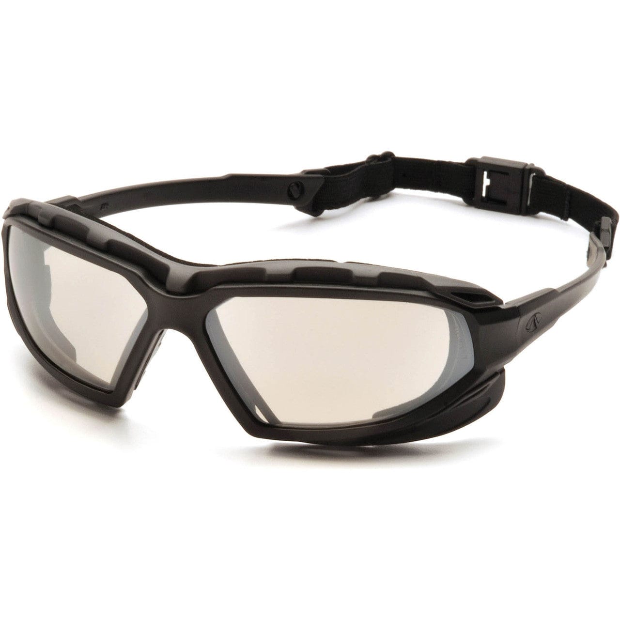 Pyramex Highlander Plus Safety Glasses Black Foam-Lined Frame Indoor/Outdoor Anti-Fog Lens SBG5080DT