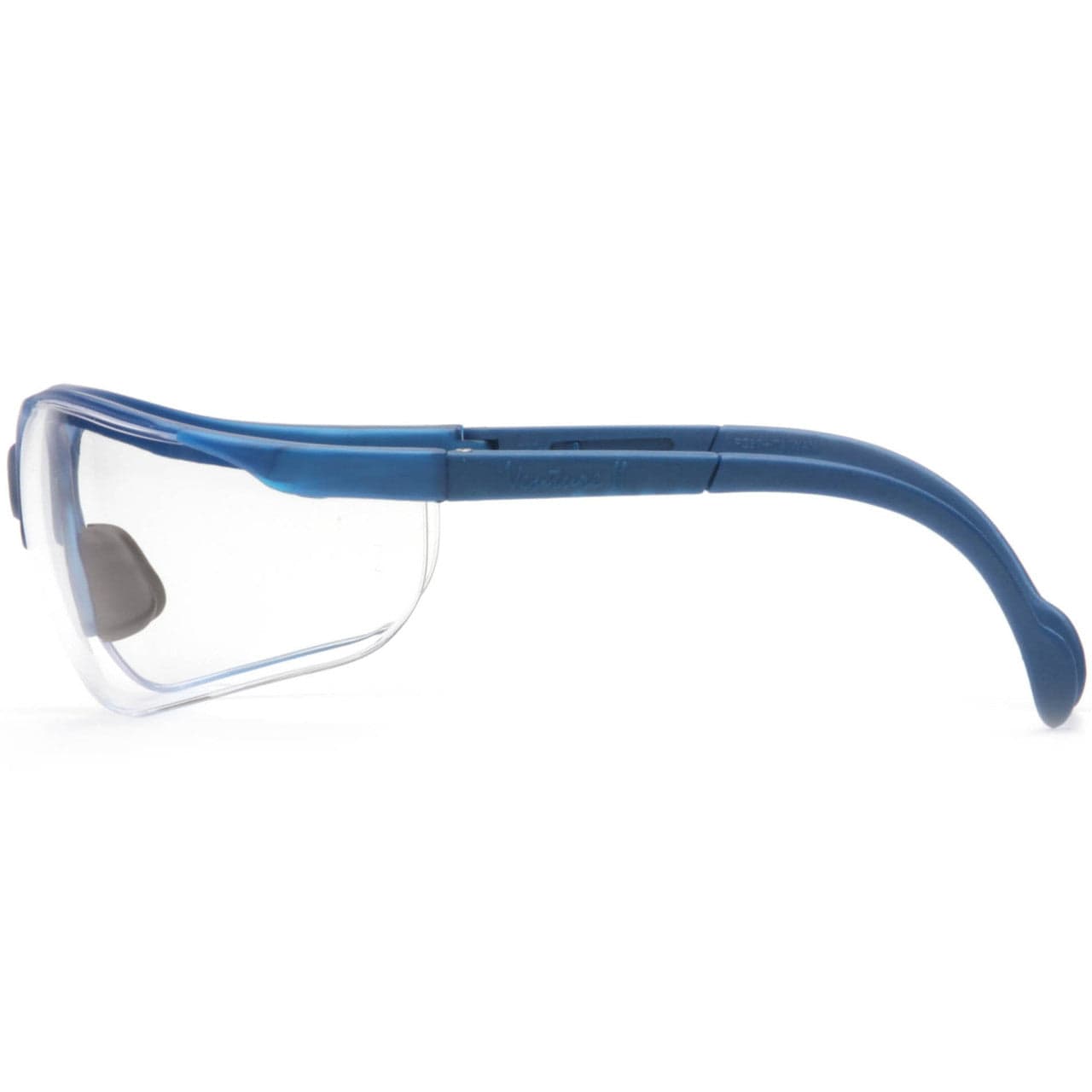Pyramex Venture 2 Safety Glasses Metallic Blue Frame Clear Lens SMB1810S Side View