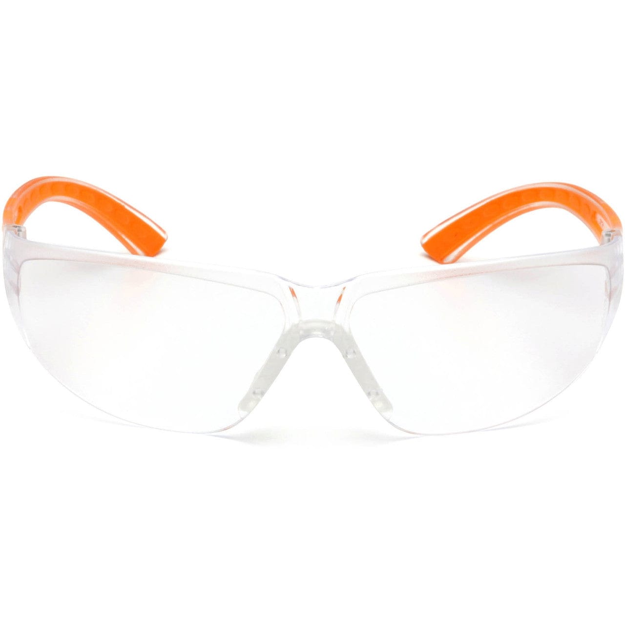 Pyramex Cortez Safety Glasses Orange Temples Clear Lens SO3610S Front