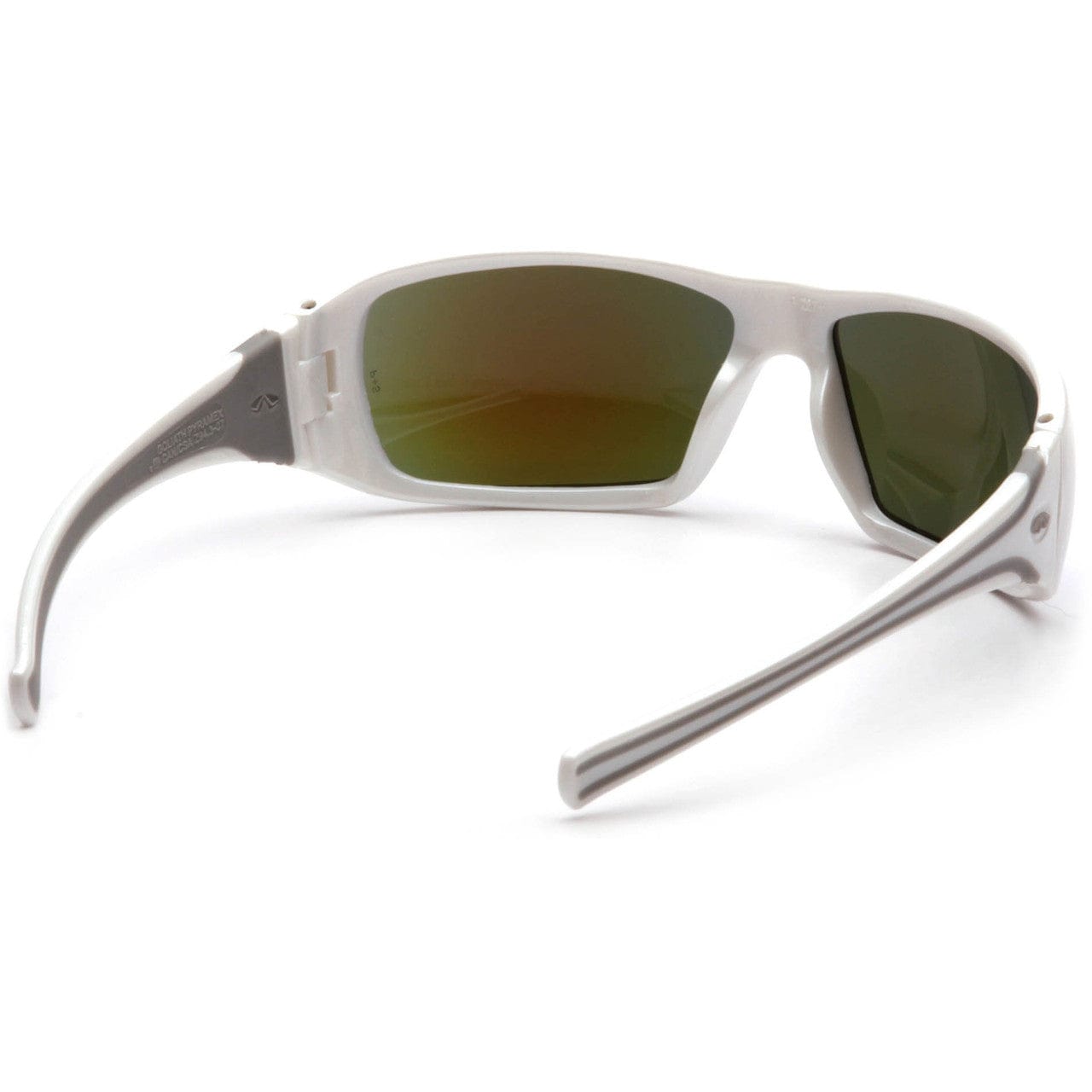Pyramex Goliath Safety Glasses with Pearl White Frame and Ice Blue Mirror Lens SW5665D Inside View