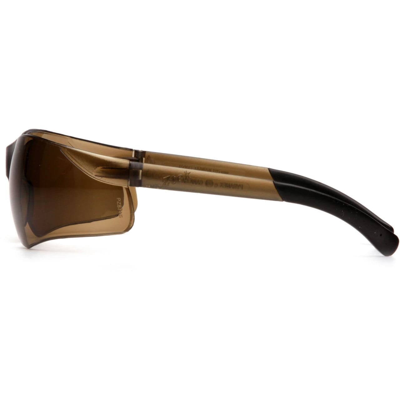 Pyramex Ztek Safety Glasses with Coffee Lens S2515S Side View