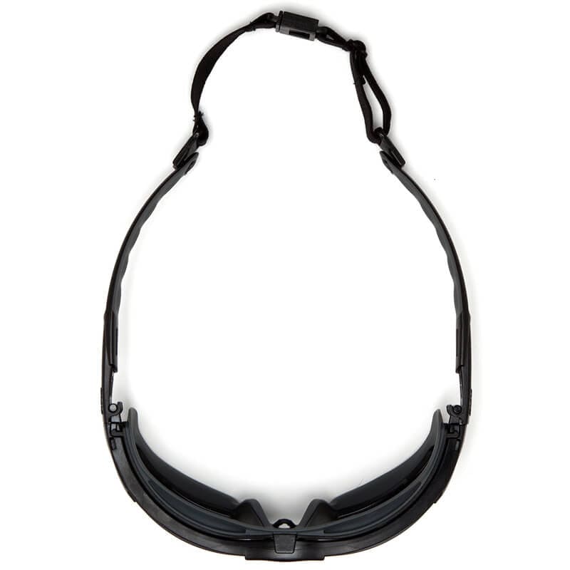 Pyramex Isotope Convertible Safety Glasses/Goggles Black Frame Clear H2MAX Anti-Fog Lens GB9410STM - Top