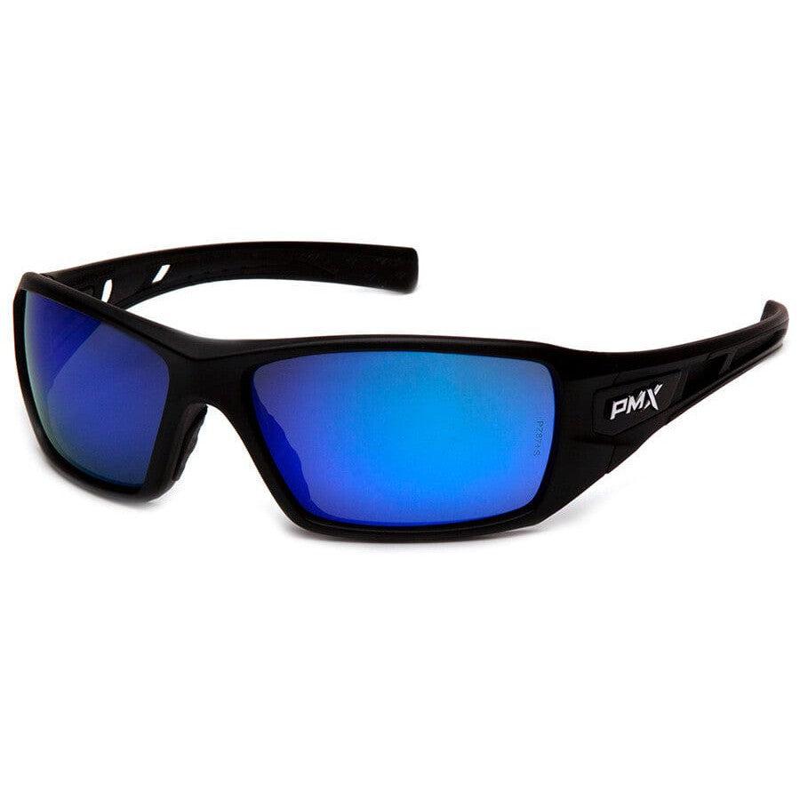 Pyramex Velar Safety Glasses with Black Frame and Ice Blue Mirror Lens SB10465D
