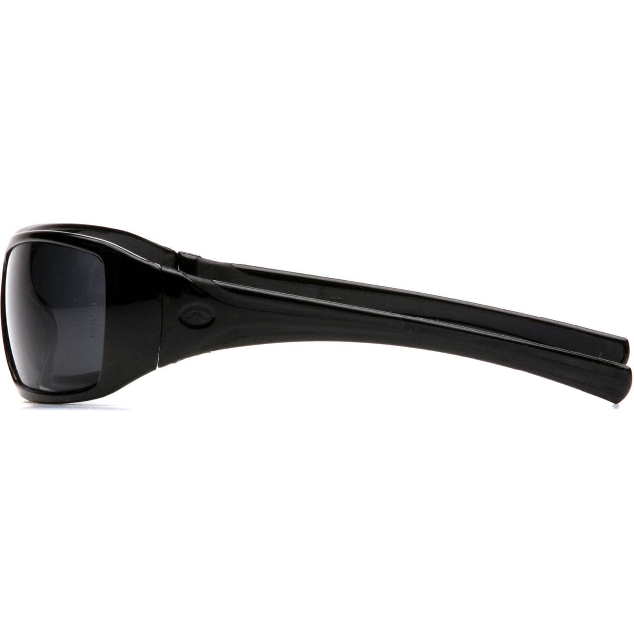 Pyramex Goliath Safety Glasses with Black Frame and Gray Lens SB5620D Side View