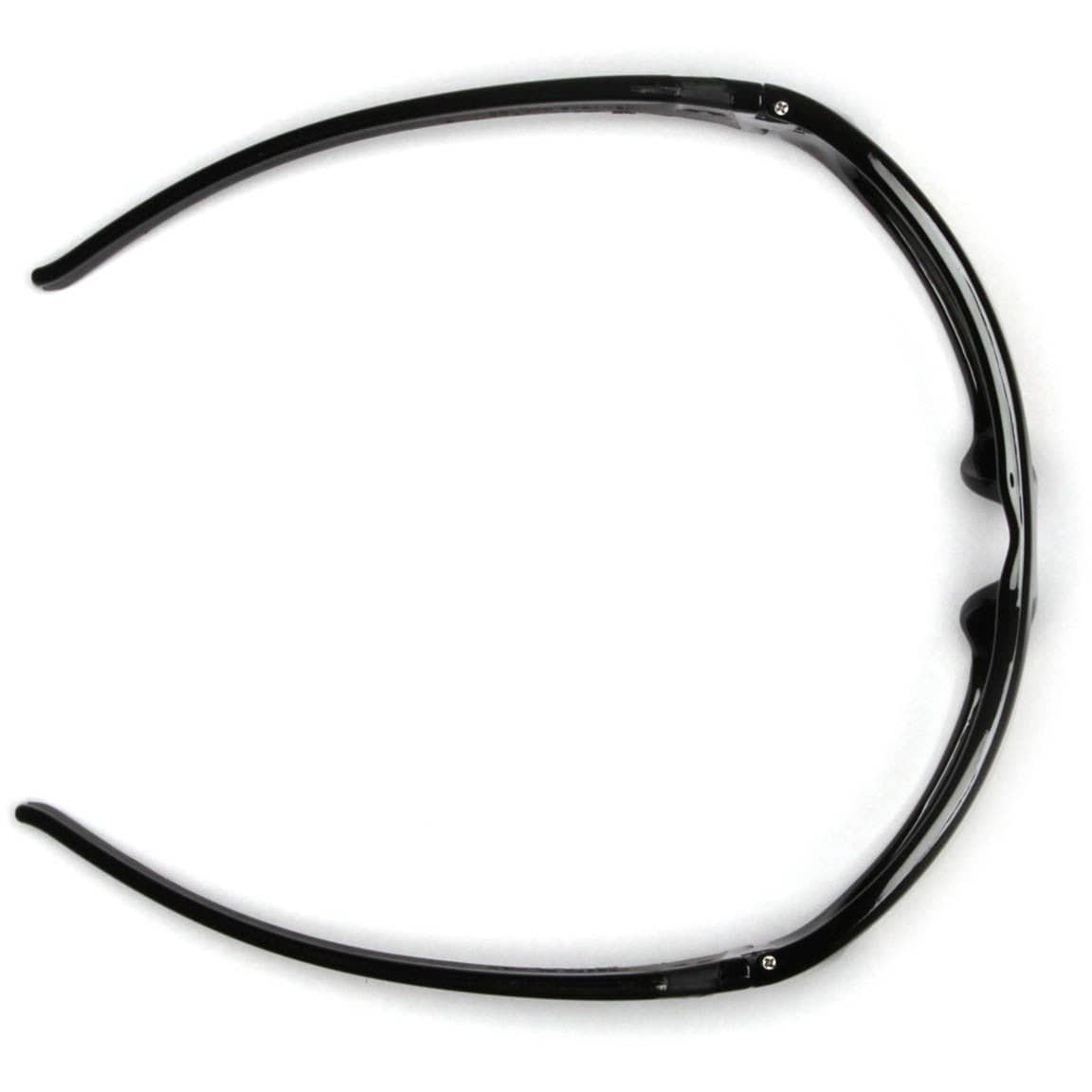 Pyramex Goliath Safety Glasses with Black Frame and Gray Lens SB5620D Top View