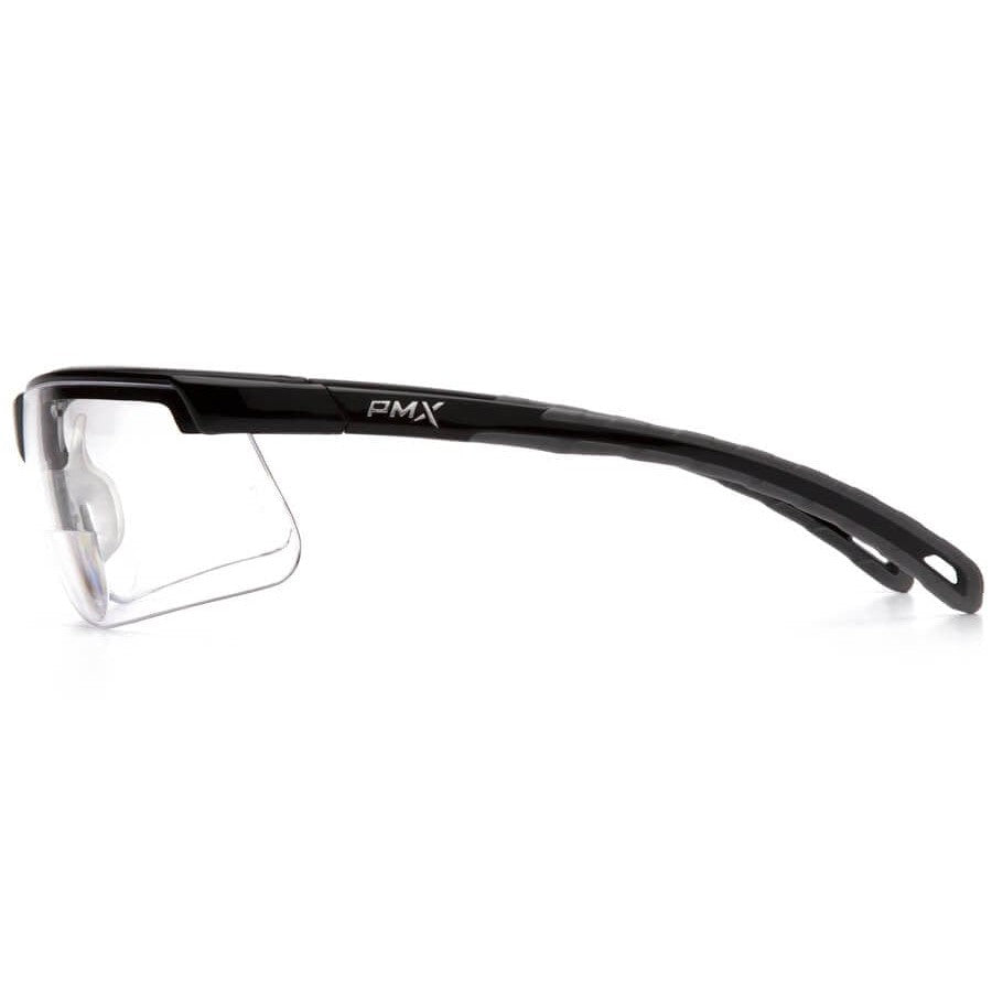 Pyramex SB8610RTM Ever-Lite Reader Safety Glasses with Black Frame and Clear H2MAX Anti-Fog Lenses - Left Temple View