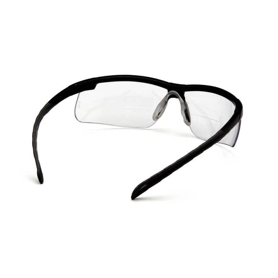 Pyramex SB8610RTM Ever-Lite Reader Safety Glasses with Black Frame and Clear H2MAX Anti-Fog Lenses - Nose Bridge View