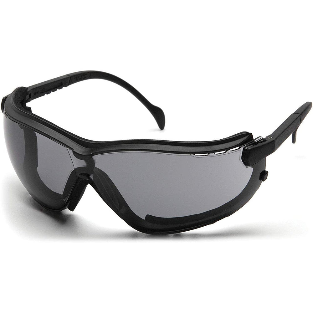 Pyramex V2G Safety Glasses Black with Gray AntiFog Lens