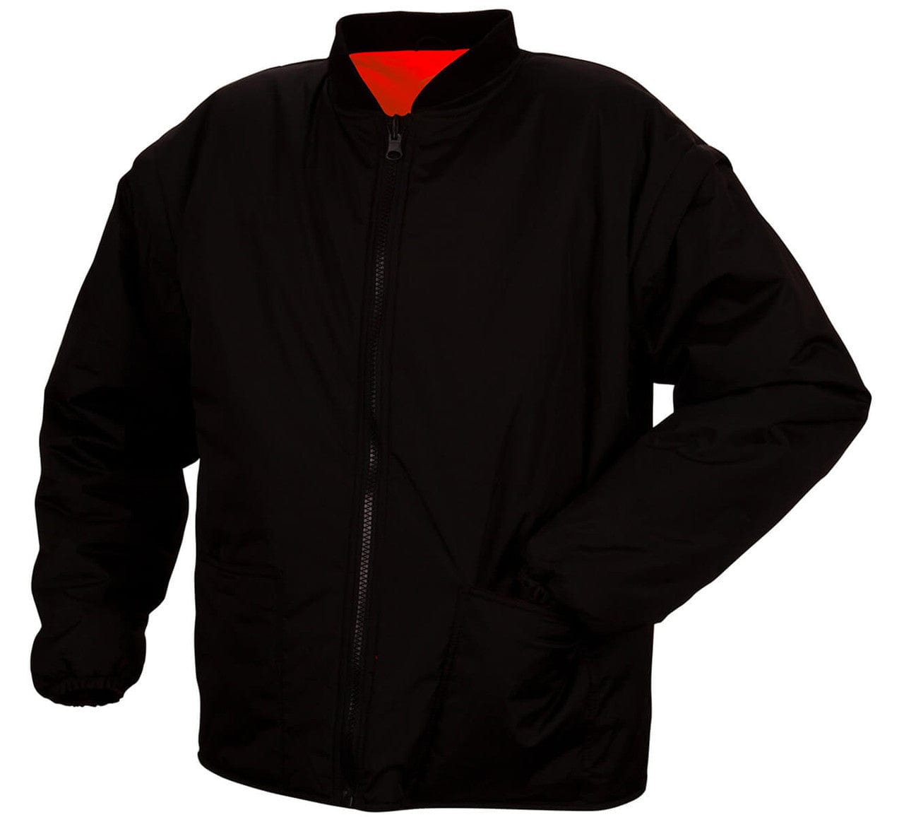 Pyramex RC7P3520 Type R Class 3 X-Back Two-Tone Black Bottom Bomber Jacket - Reversed Front