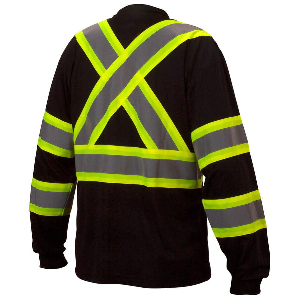 Pyramex RCLTS31 Type 0 Class 1 Black Hi-Vis Long Sleeve Safety T-Shirt