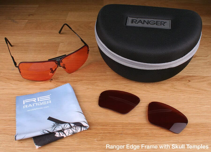 Randolph Edge 2-Lens Premium Clay Kit with HD Medium and Modified Brown Lenses with Skull Temples