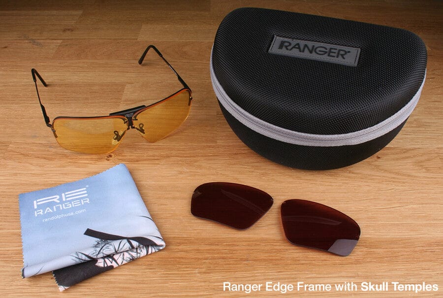 Randolph Edge 2-Lens Premium Hunting Kit with Medium Yellow and Modified Brown Lenses with Skull Temples