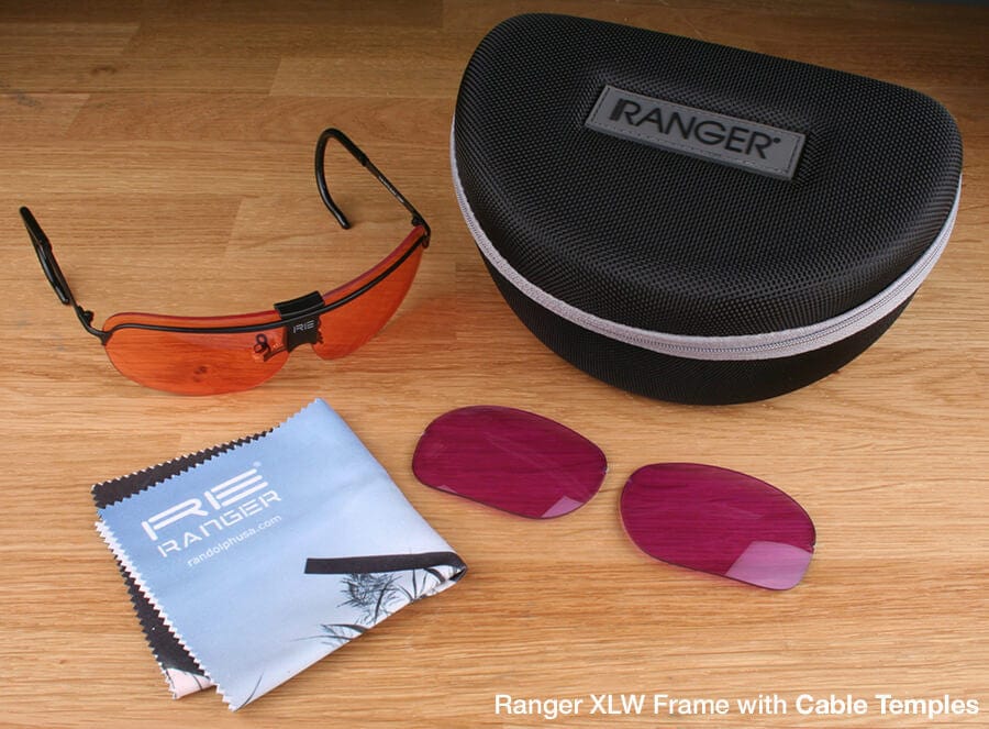 Randolph XLW 2-Lens Clay Kit with HD Medium and Dark Purple Lenses with Cable Temples