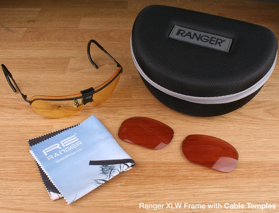 Randolph XLW 2-Lens Hunting Kit with Medium Yellow and Brown Lenses with Cable Temples