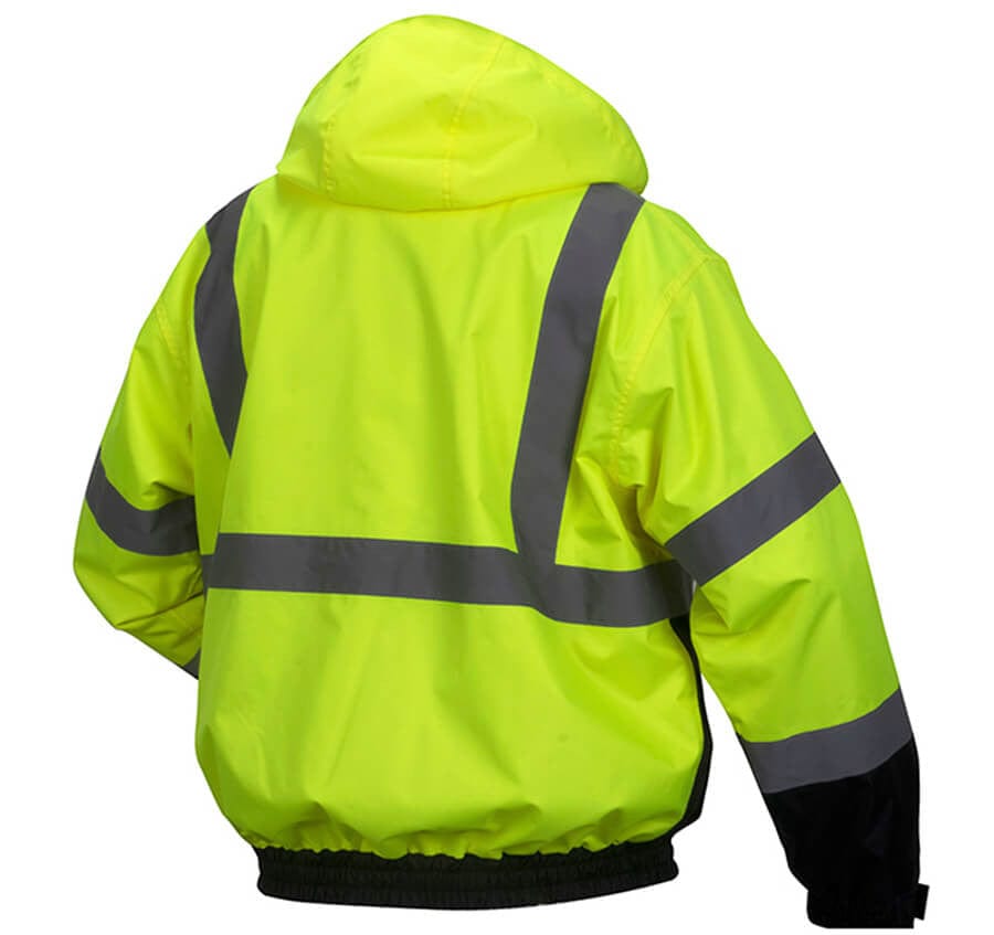 Pyramex RJ31 Type R Class 3 Heated Safety Jacket With Removable Fleece Liner RJ3110H - Back View