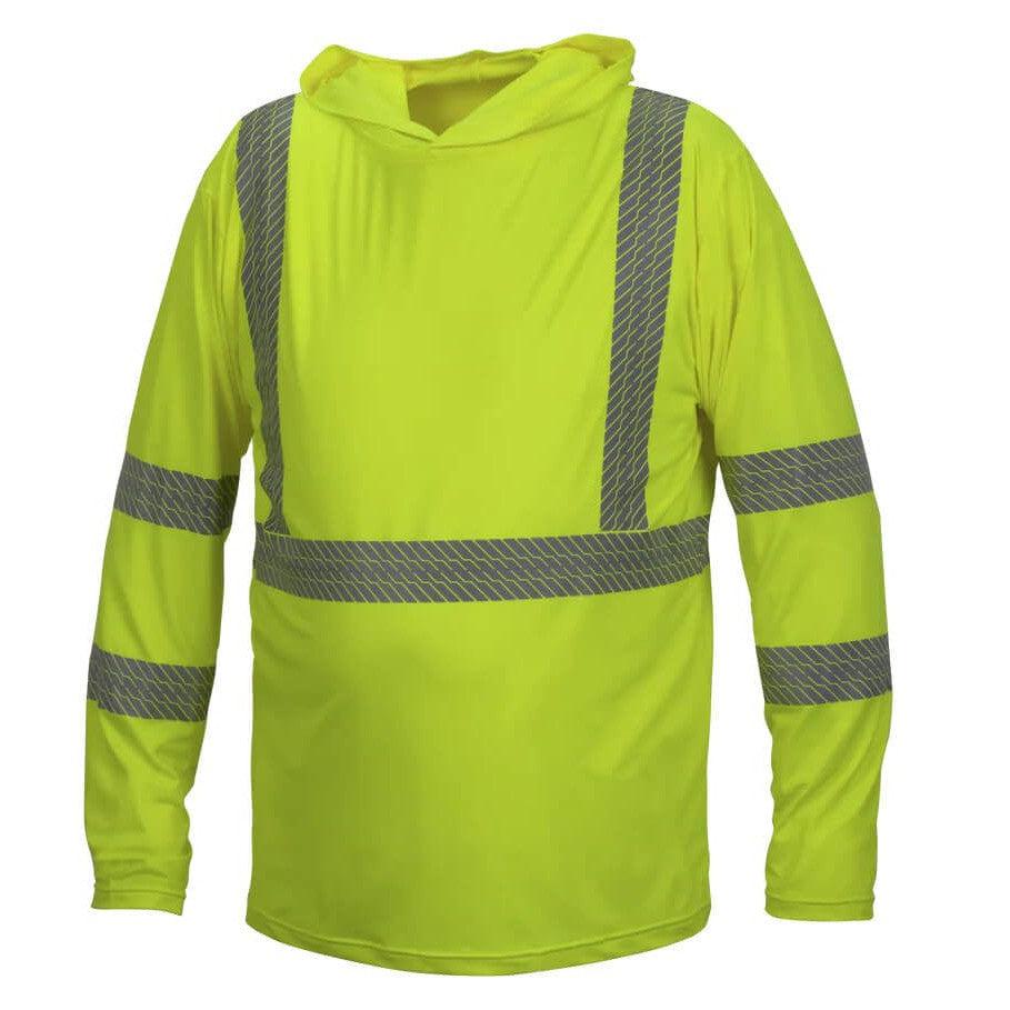 Pyramex RLPH110 Long Sleeve Pullover Hoodie ANSI Hi-Vis Lime