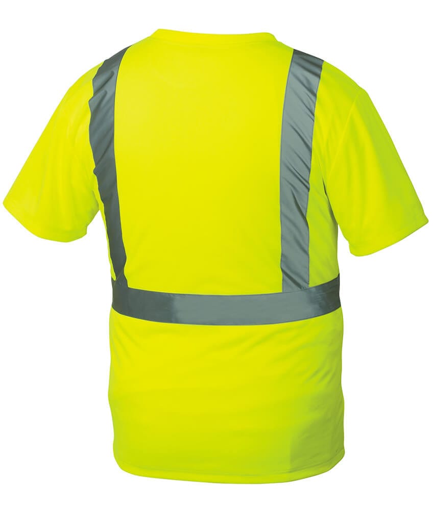 Pyramex RTS2110 Type R Class 2 Safety T-Shirt Hi-Vis Lime - Back