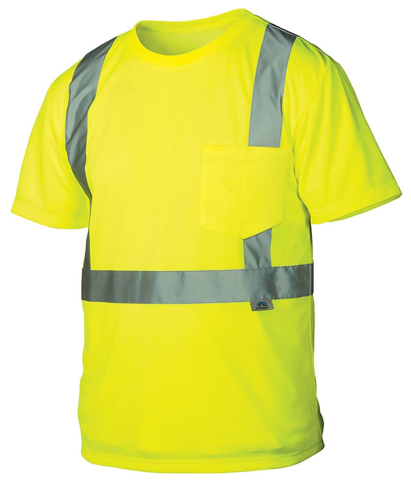 Pyramex RTS2110 Type R Class 2 Safety T-Shirt Hi-Vis Lime - Front