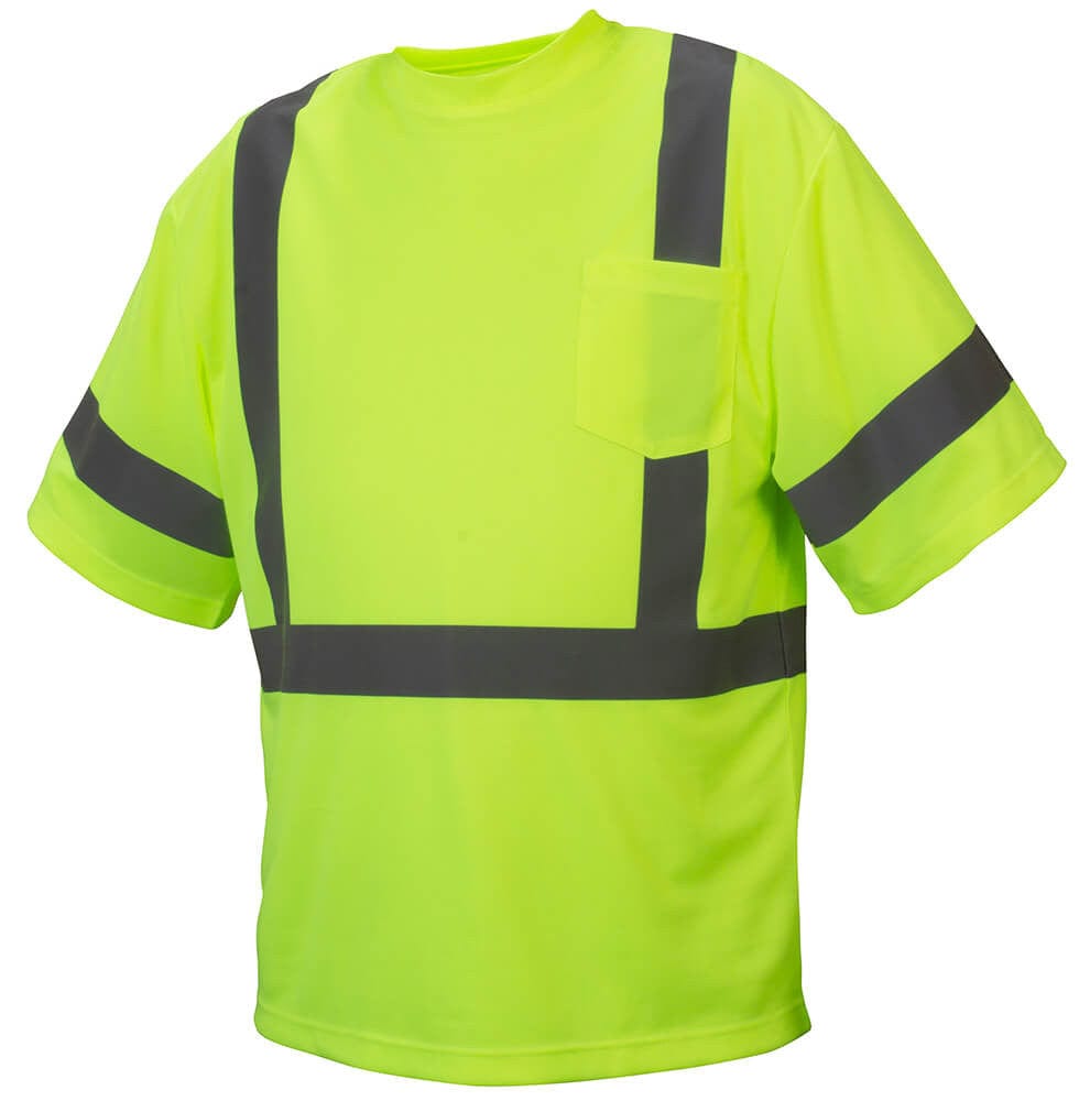 Pyramex RTS3310 Type R Class 3 Safety T-Shirt Hi-Vis Lime - Front