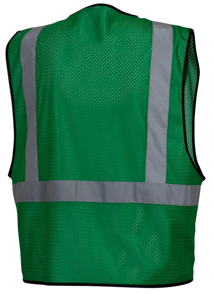 Pyramex RV1235 Non-ANSI Mesh Safety Vest - Green - Back