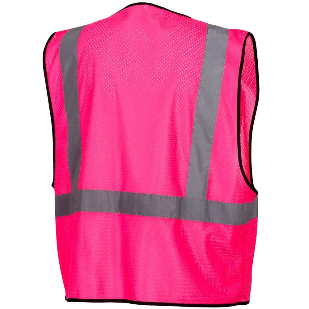 Pyramex RV1270 Non-ANSI Mesh Safety Vest - Pink - Back