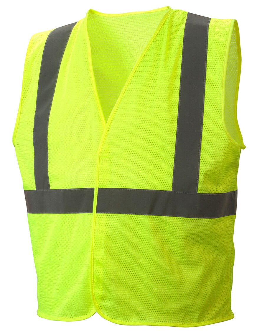 Pyramex RVHLM2910 Type R Class 2 Hi-Vis Lime Mesh Safety Vest