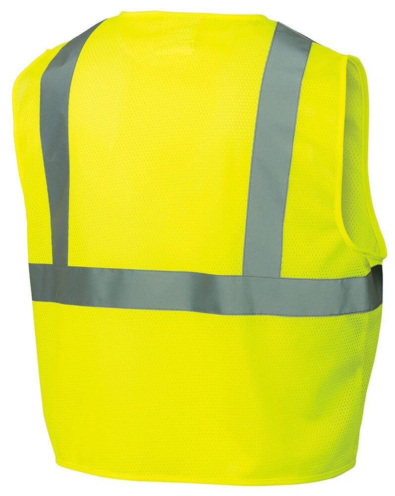 Pyramex RVZ21 Hi-Viz Safety Vest, Lime Back