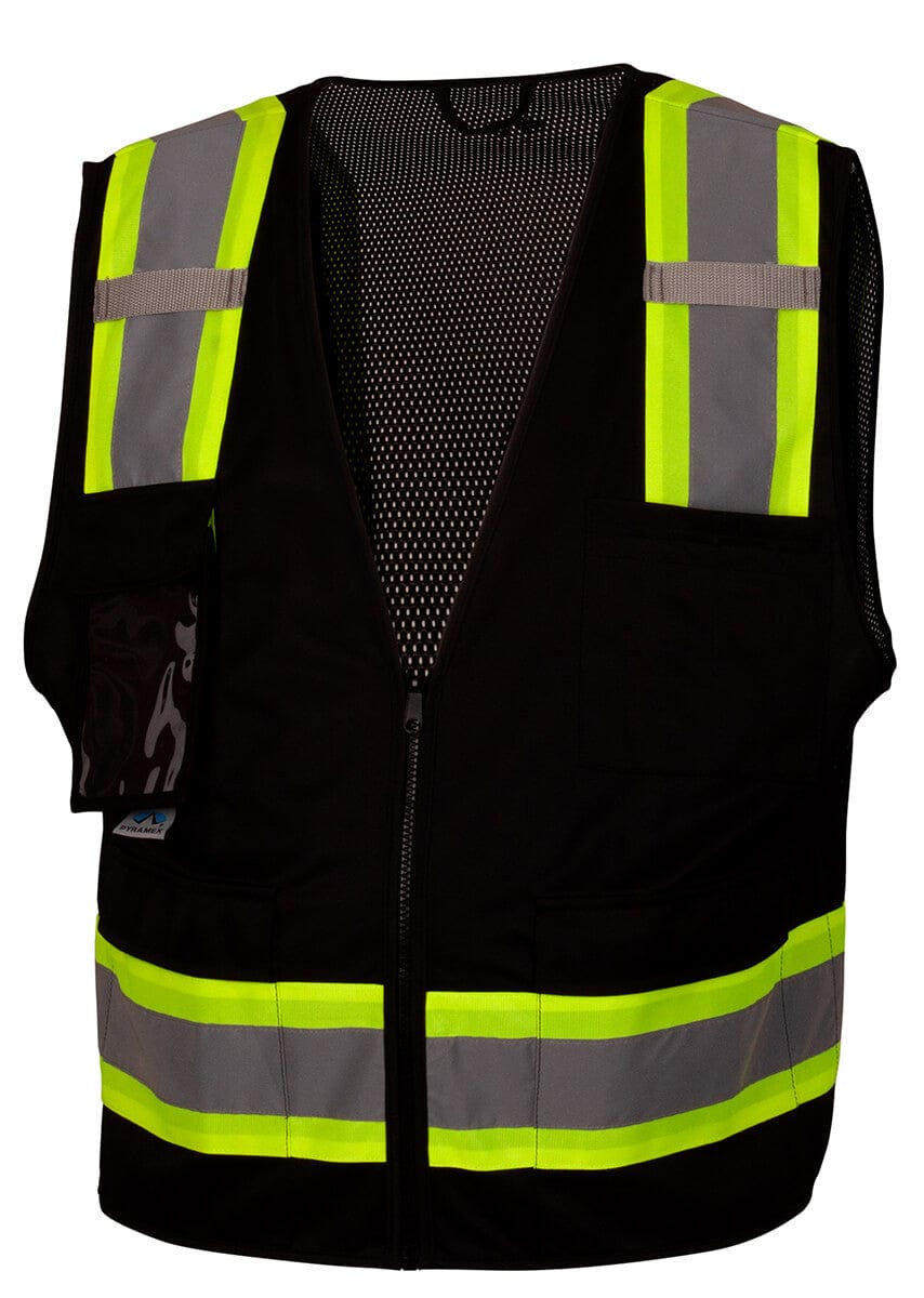 Pyramex RVZ2411CP Type 0 Class 1 Black Hi-Vis Safety Vest
