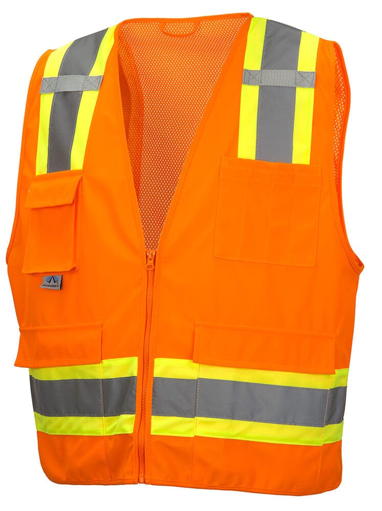 Pyramex RVZ24 Class 2 Hi-Viz Safety Vest, Orange