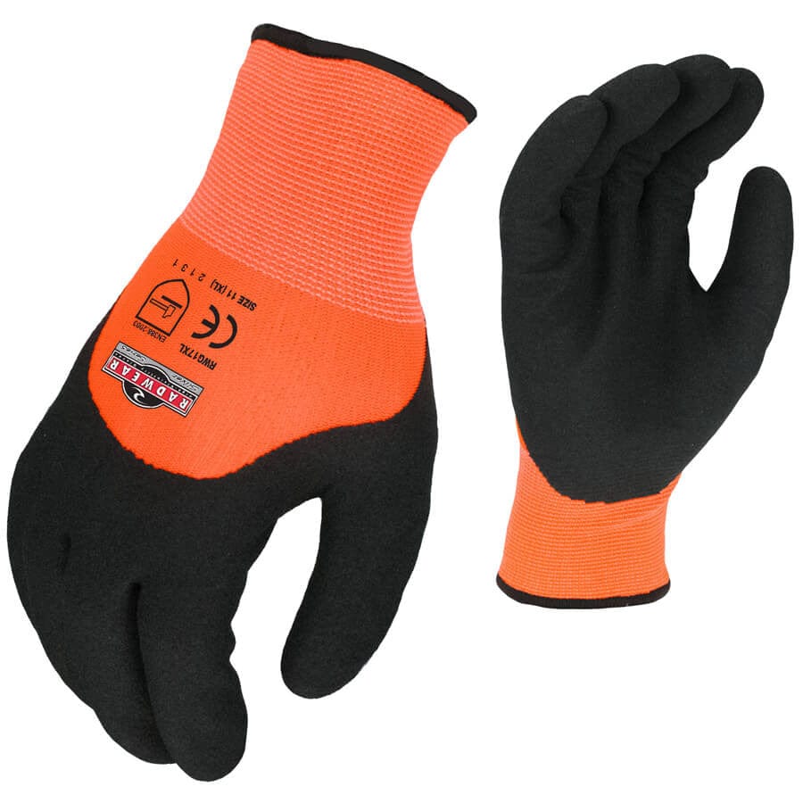 Radians RWG17 Hi-Vis Orange Cut Resistant Dipped Thermal Glove