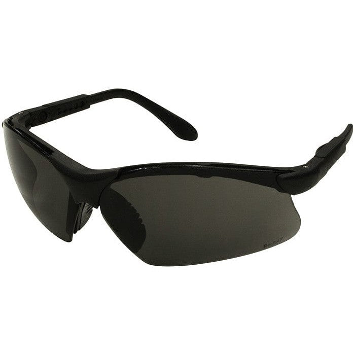 Radians Revelation Safety Glasses with Black Frame and Smoke Anti-Fog Lens