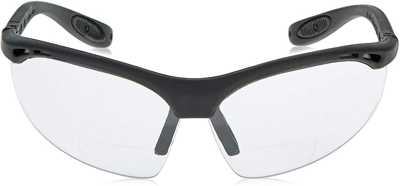 Radians Cheaters Bifocal Safety Glasses with Clear Lens Front View