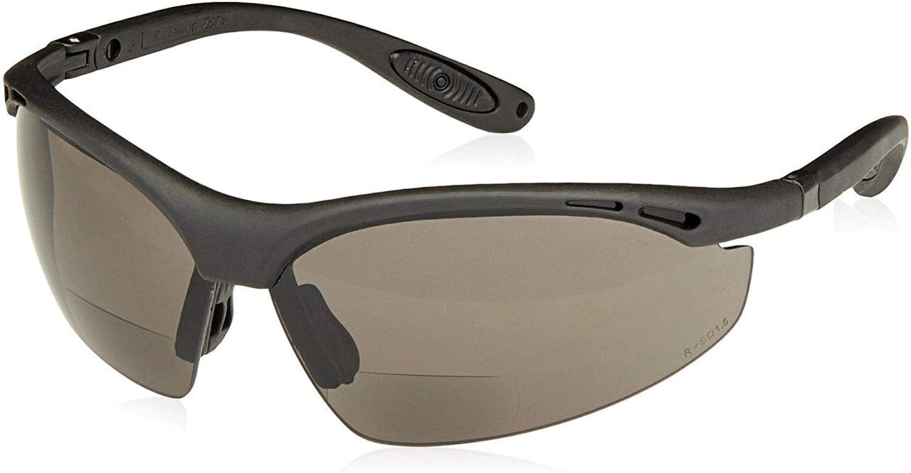 Radians Cheaters Bifocal Safety Glasses with Gray Lens