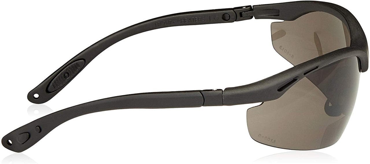 Radians Cheaters Bifocal Safety Glasses with Gray Lens Side View