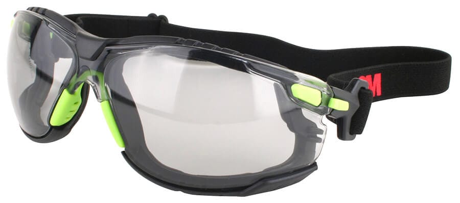 3M Solus Safety Goggles with Clear Anti-Fog Lens and Foam & Strap S1201SGAF-KT