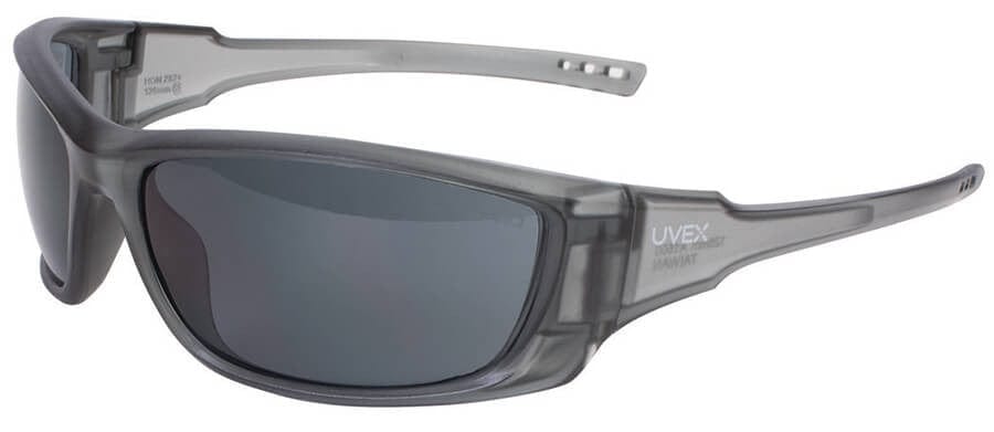 Uvex A1500 Safety Glasses with Matte Gray Frame and Gray Anti-Fog Lens