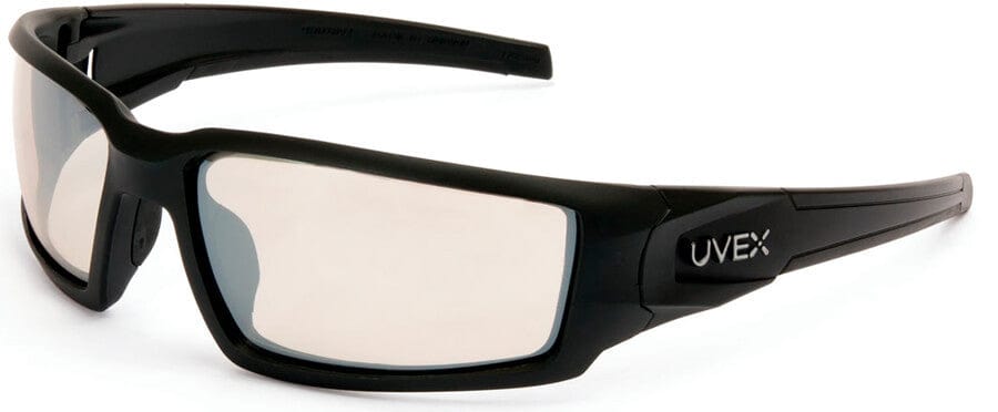 Uvex Hypershock Safety Glasses with Matte Black Frame and SCT Reflect-50 Lens