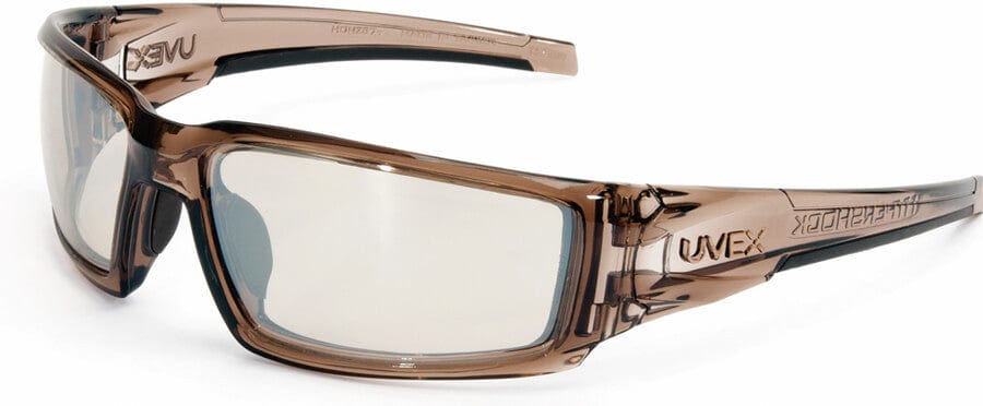 Uvex Hypershock Safety Glasses with Smoke Brown Frame and SCT Reflect-50 Lens