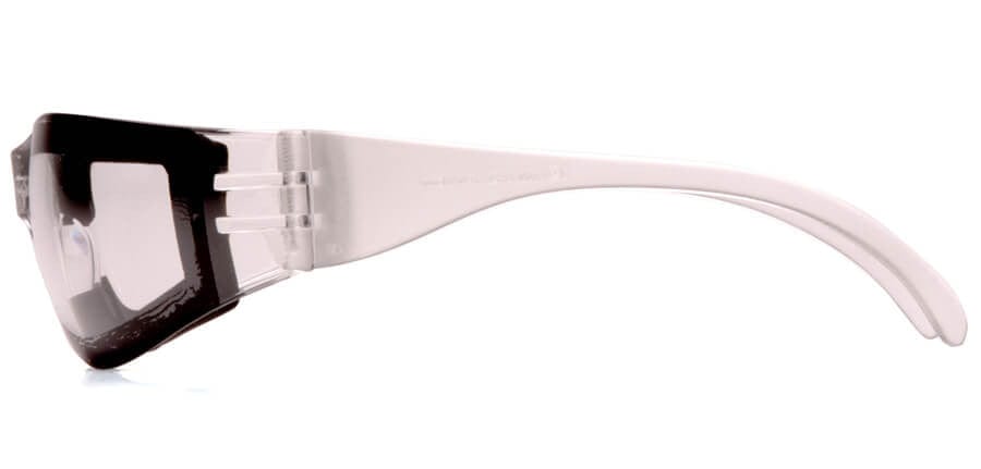 Pyramex Intruder Foam-Padded Safety Glasses with Clear Anti-Fog Lens - Side