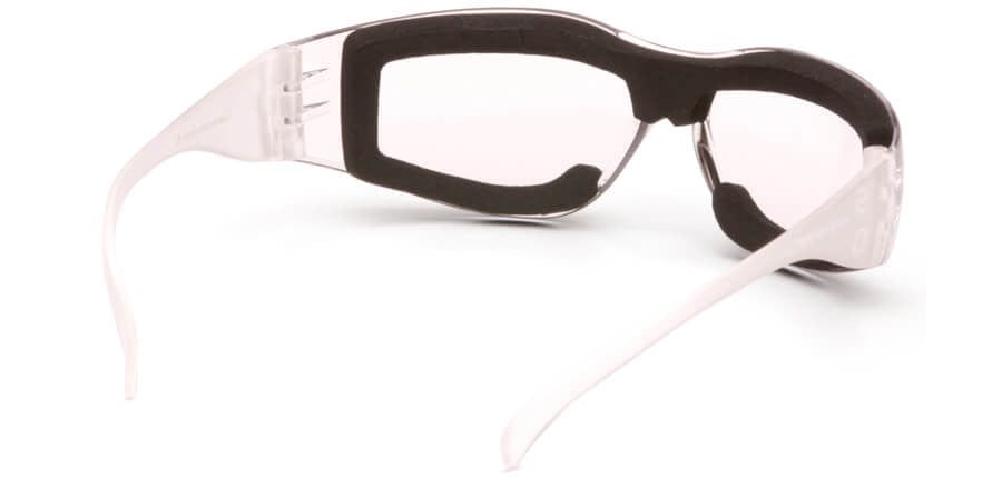 Pyramex Intruder Foam-Padded Safety Glasses with Clear Anti-Fog Lens - Back