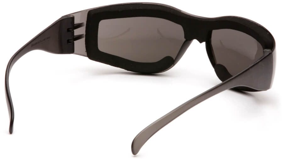 Pyramex Intruder Foam-Padded Safety Glasses with Gray Anti-Fog Lens - Back