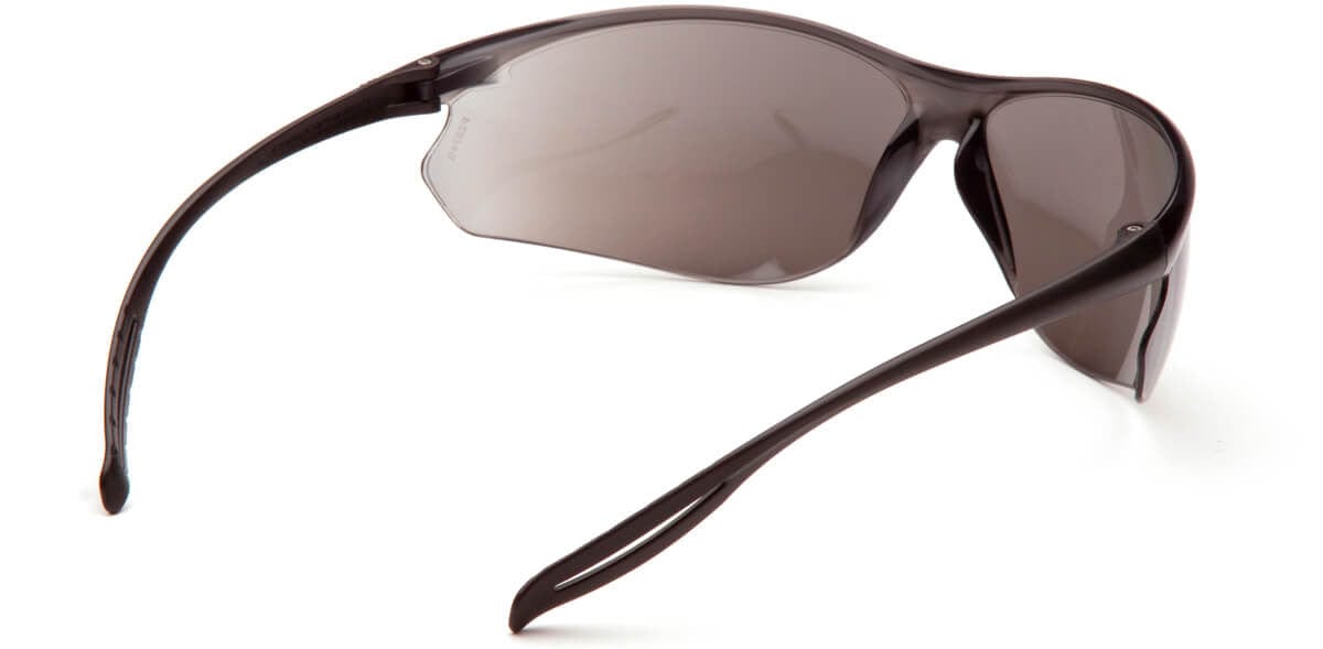 Pyramex Neshoba Safety Glasses with Black Temple and Silver Mirror Lens S9770S - Back View