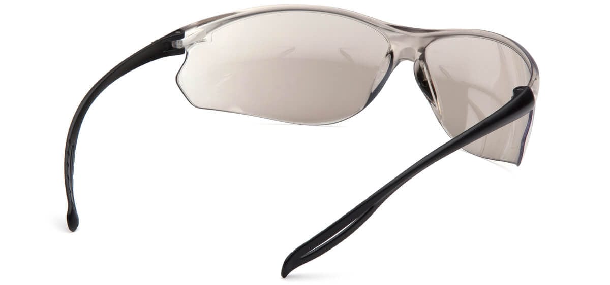 Pyramex Neshoba Safety Glasses with Black Temple and Indoor-Outdoor Mirror Lens S9780S - Back View