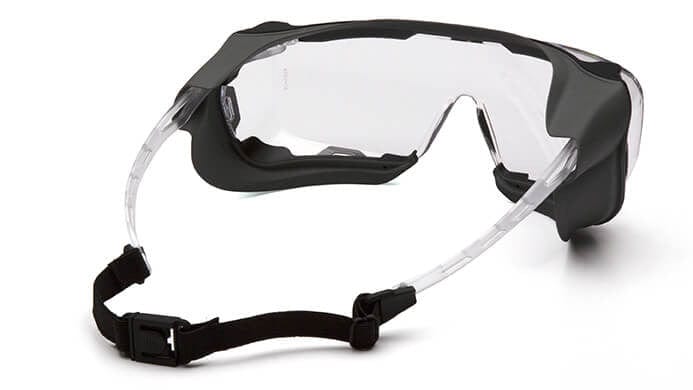 Pyramex Cappture S9910STMRG Safety Glasses with Gasket and H2X Clear Anti-Fog Lens - Back