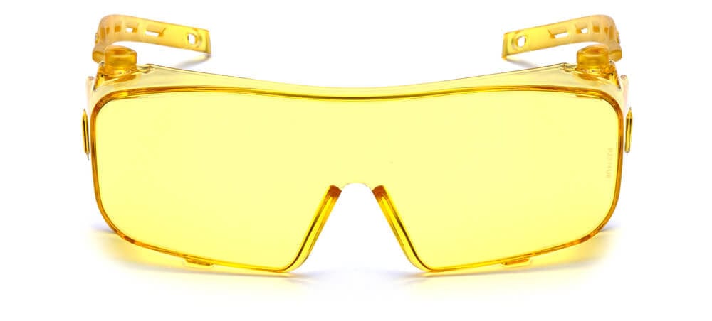 Pyramex Cappture S9930ST Safety Glasses with H2X Amber Anti-Fog Lens - Front
