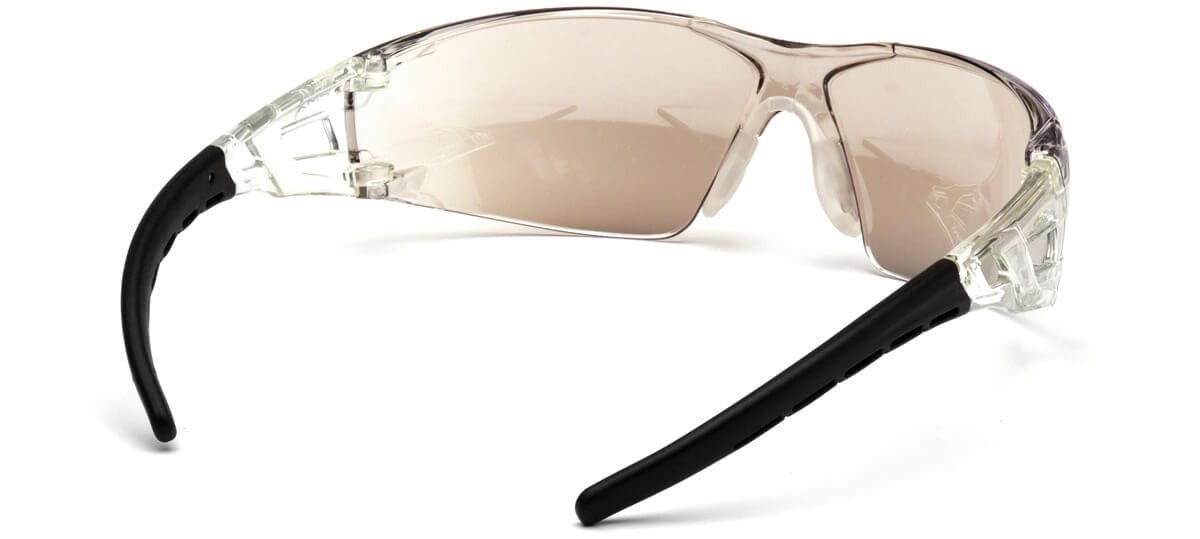 Pyramex Fyxate Safety Glasses with Clear/Black Frame and Indoor-Outdoor Lens SB10280S - Back View