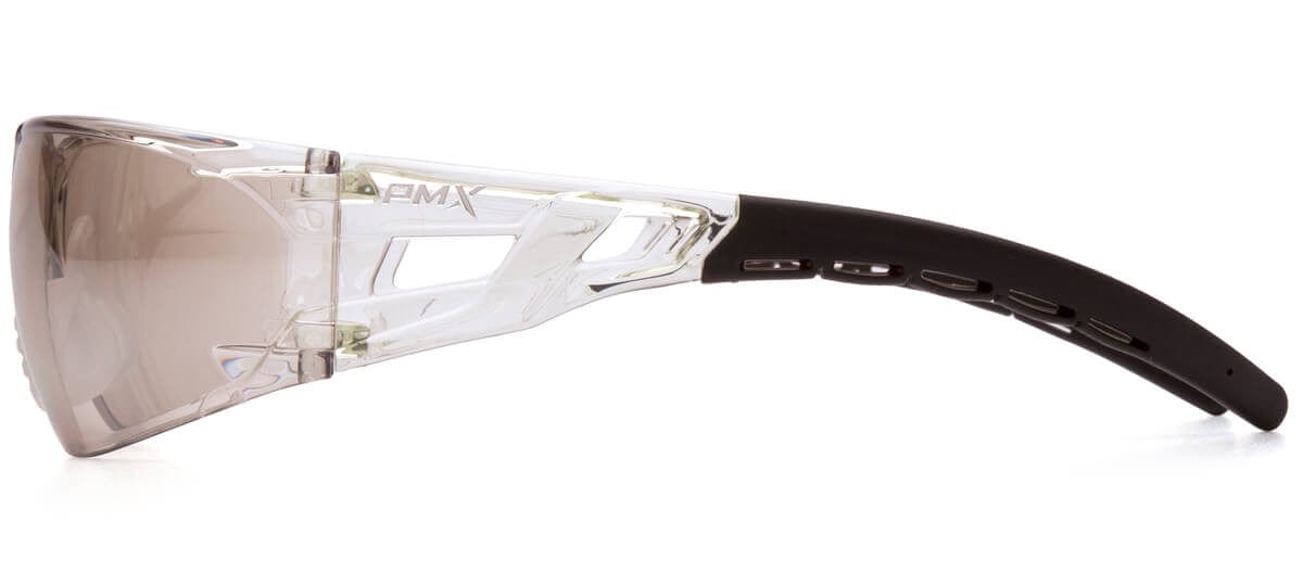 Pyramex Fyxate Safety Glasses with Clear/Black Frame and Indoor-Outdoor Lens SB10280S - Side View