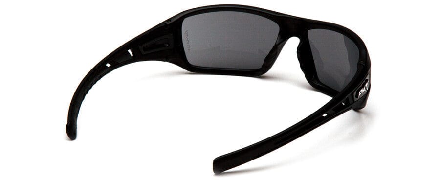 Pyramex Velar Safety Glasses with Black Frame and Gray Lens - Back