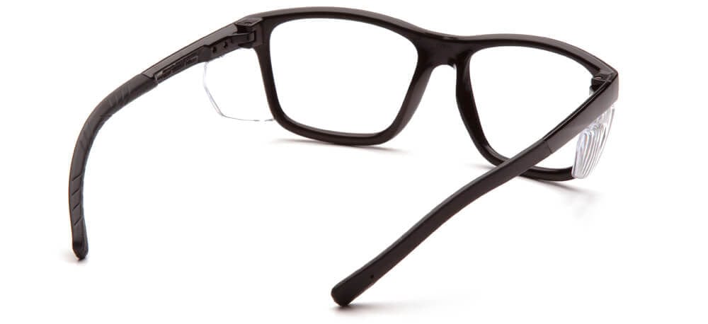 Pyramex Conaire Safety Glasses with Black Frame and Clear Lens - Back