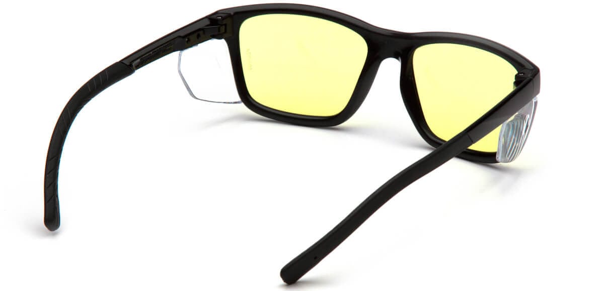 Pyramex Conaire Safety Glasses with Black Frame and UV400 Blue Block Lens SB10734D - Back View